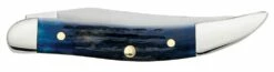 Case Mediterrean Blue Bone Smooth Small Texas Toothpick -KNIFE-LOUNGE Sales 02804 071 0096 small texas toothpick pt02