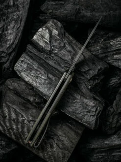 WE Smooth Sentinel Black With Green Micarta Inlay -KNIFE-LOUNGE Sales 1633924257531878