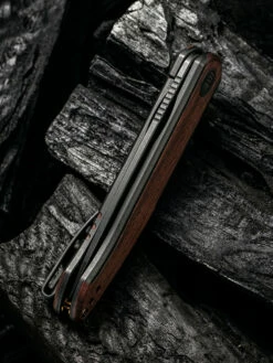 WE Smooth Sentinel Black With Cuibourtia Wood Inlay 12 WE Smooth Sentinel Black With Cuibourtia Wood Inlay -KNIFE-LOUNGE Sales 1633924435252391