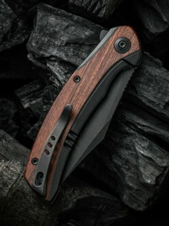 WE Knife Snick Black Titanium Handle & Cuibourtia Wood Inlay -KNIFE-LOUNGE Sales 1636592672359569