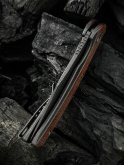 WE Knife Snick Black Titanium Handle & Cuibourtia Wood Inlay -KNIFE-LOUNGE Sales 1636592676273980