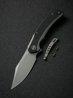 WE Knife Snick Gray Titanium Handle & Black G10 Inlay -KNIFE-LOUNGE Sales 1636592924788087