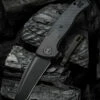 WE Knife Press Check Black Titanium Tanto