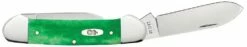 Case Brilliant Green Bone Smooth Canoe -KNIFE-LOUNGE Sales 52826 c sp knife 329 62131 ss canoe pt03