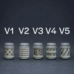 Combat Beads Mini Concealed Bead Olive Micarta / Blasted And Tumbled Titanium