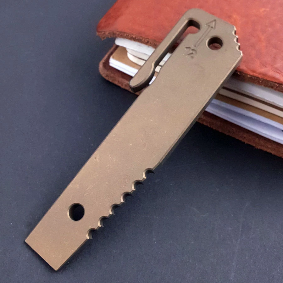 Anso Prybar12 Amber With Green Canvas Micarta Inlay 2 Anso Prybar12 Amber With Green Canvas Micarta Inlay - Image 2