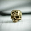Tempus Fugit Skull Bead Brass