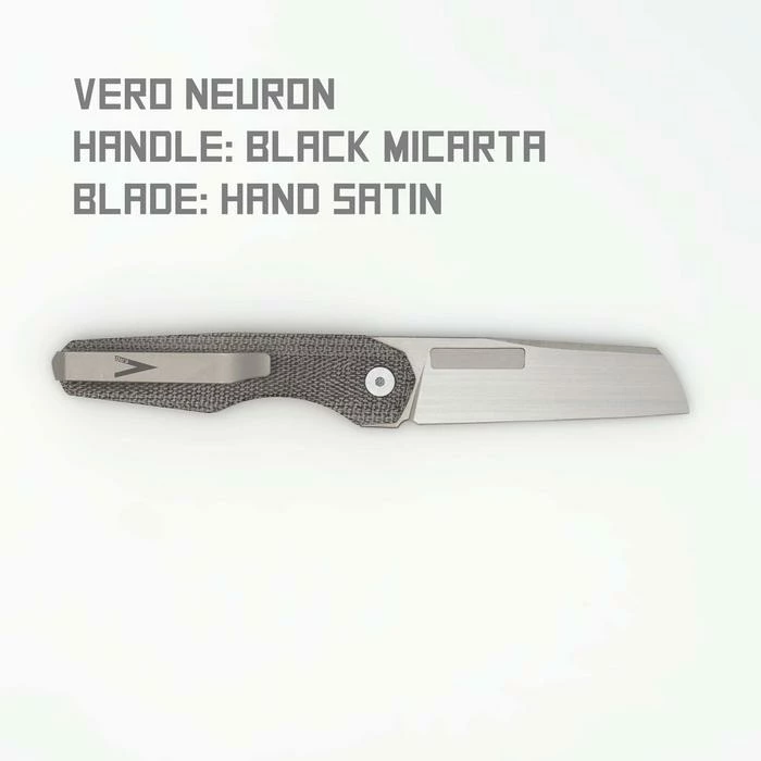 Vero Neuron Black Micarta Hand Satin 1 Vero Neuron Black Micarta Hand Satin