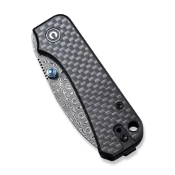 Civivi Baby Banter Carbon -KNIFE-LOUNGE Sales civivi baby banter thumb stud knife twill carbon fiber overlay on black g10 handle 234 black hand rubbed damascus blade c19068s ds1 112382 700x