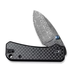 Civivi Baby Banter Carbon -KNIFE-LOUNGE Sales civivi baby banter thumb stud knife twill carbon fiber overlay on black g10 handle 234 black hand rubbed damascus blade c19068s ds1 940103 700x