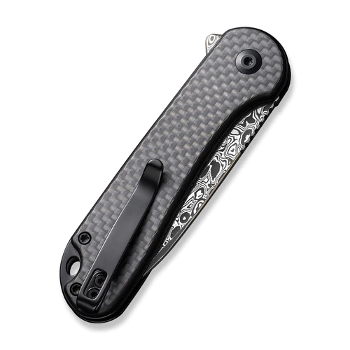 Civivi Button Lock Elementum II Twill Carbon Fiber Overlay On Black G10 5 Civivi Button Lock Elementum II Twill Carbon Fiber Overlay On Black G10 - Image 5