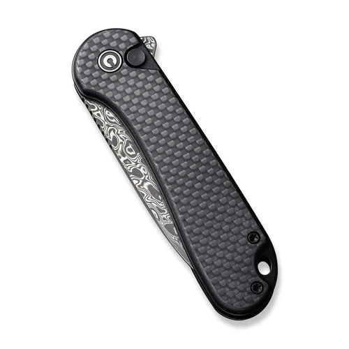 Civivi Button Lock Elementum II Twill Carbon Fiber Overlay On Black G10 6 Civivi Button Lock Elementum II Twill Carbon Fiber Overlay On Black G10 - Image 6