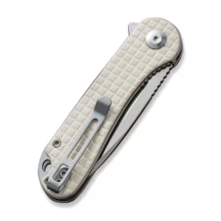 Civivi Elementum Ivory G10 Handle -KNIFE-LOUNGE Sales civivi elementum flipper knife frag patterned ivory g10 handle 296 satin finished d2 blade c907a 3 236558 500x