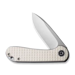 Civivi Elementum Ivory G10 Handle -KNIFE-LOUNGE Sales civivi elementum flipper knife frag patterned ivory g10 handle 296 satin finished d2 blade c907a 3 731356 500x