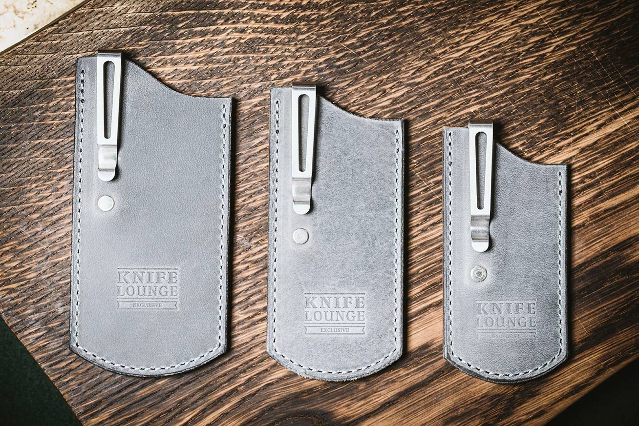 The ClipSlip Pull Up Leather (Gray) KnifeLounge Exclusive 2 The ClipSlip Pull Up Leather (Gray) KnifeLounge Exclusive - Image 2