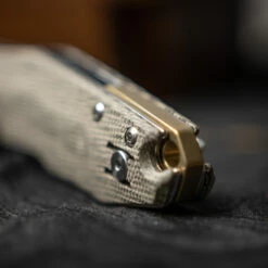 GiantMouse ACE Nazca Green Canvas Micarta -KNIFE-LOUNGE Sales img 1355