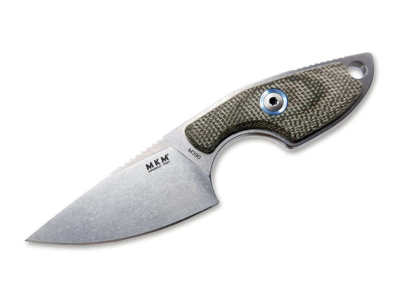 MKM Micro 1 Micarta Green -Doppoint- 1 MKM Micro 1 Micarta Green -Doppoint-