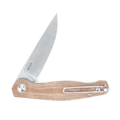 GiantMouse ACE Sonoma V2 - Natural Canvas Micarta -KNIFE-LOUNGE Sales naturalcanvasprofile 3 1160x