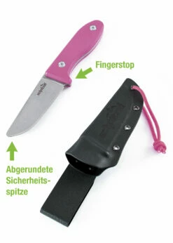 Schnitzel UNU Child Carving Knife Pink -KNIFE-LOUNGE Sales snl 01pk schnitzel messer unu kinder schnitzmesser pink