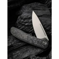 WE Knife Saakshi Grey Titanium -KNIFE-LOUNGE Sales we knife saakshi cpm 20cv stonewashed marble carbon fiber drop point 3