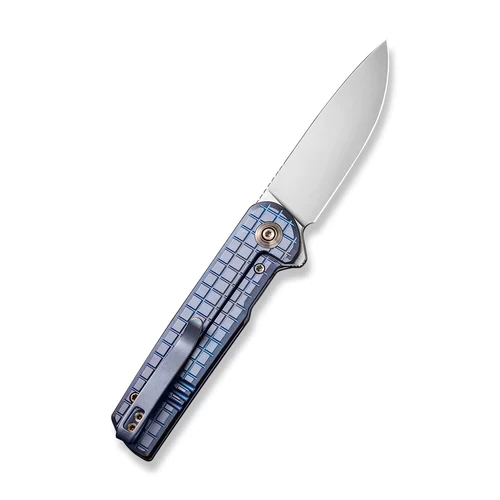 WE Knife Charith Frag Patterned Blue Titanium 2 WE Knife Charith Frag Patterned Blue Titanium - Image 2