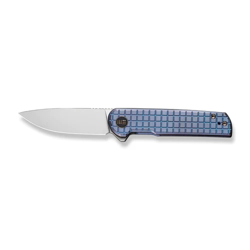 WE Knife Charith Frag Patterned Blue Titanium 4 WE Knife Charith Frag Patterned Blue Titanium - Image 4