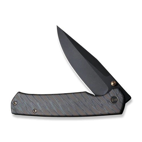 WE Knife Evoke Tiger Stripe Pattern Flamed Titanium 3 WE Knife Evoke Tiger Stripe Pattern Flamed Titanium - Image 3