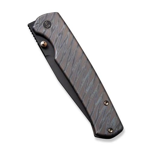 WE Knife Evoke Tiger Stripe Pattern Flamed Titanium 5 WE Knife Evoke Tiger Stripe Pattern Flamed Titanium - Image 5