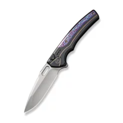WE Knife Exciton Black Titanium With Flamed Titanium Integral Spacer