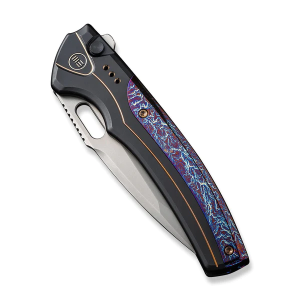 WE Knife Exciton Black Titanium With Flamed Titanium Integral Spacer 8 WE Knife Exciton Black Titanium With Flamed Titanium Integral Spacer - Image 8
