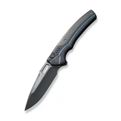 WE Knife Exciton Black Titanium With Twill Carbon Fiber Integral Spacer