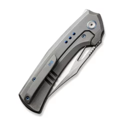 WE Knife Nefaris Hand Rubbed Titanium -KNIFE-LOUNGE Sales weknife nefaris button lock knife gray hand rubbed titanium handle 348 hand rubbed satin cpm 20cv blade we22040d 1 305489 600x