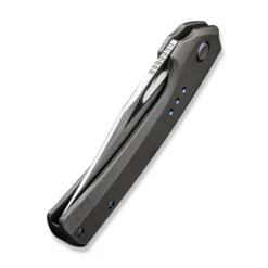 WE Knife Nefaris Hand Rubbed Titanium -KNIFE-LOUNGE Sales weknife nefaris button lock knife gray hand rubbed titanium handle 348 hand rubbed satin cpm 20cv blade we22040d 1 718907 600x