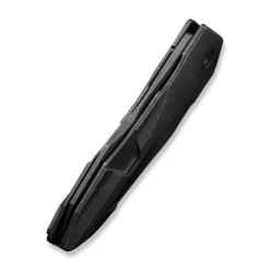 WE Knife Solid  Black Stonewashed With Etching Pattern Titanium -KNIFE-LOUNGE Sales weknife solid flipper knife black stonewashed with etching pattern titanium integral handle 388 black stonewashed with etching pattern cpm 20cv blade we22028 5 307343 600x