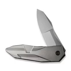 WE Knife Solid Polished Bead Blasted Titanium -KNIFE-LOUNGE Sales weknife solid flipper knife polished bead blasted titanium integral handle 388 polished bead blasted cpm 20cv blade we22028 2 512619 600x
